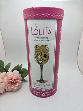 Lolita "Love My Wine" 50th Birthday Wine Glass "Cheers To Fifty Years"